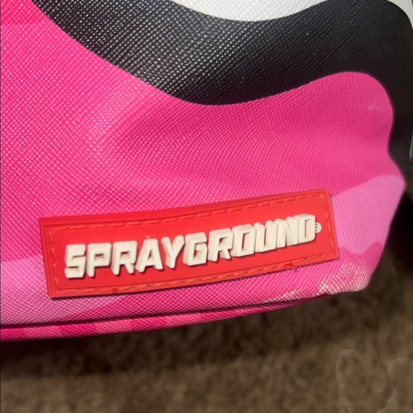 Sprayground Pink Camo Shark Backpack - Picture 2 of 9